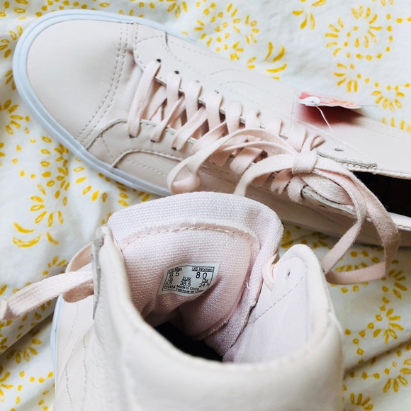 ✅ BACK TO SCHOOL Rare Pink Leather Delicacy Vans - Picture 2 of 5